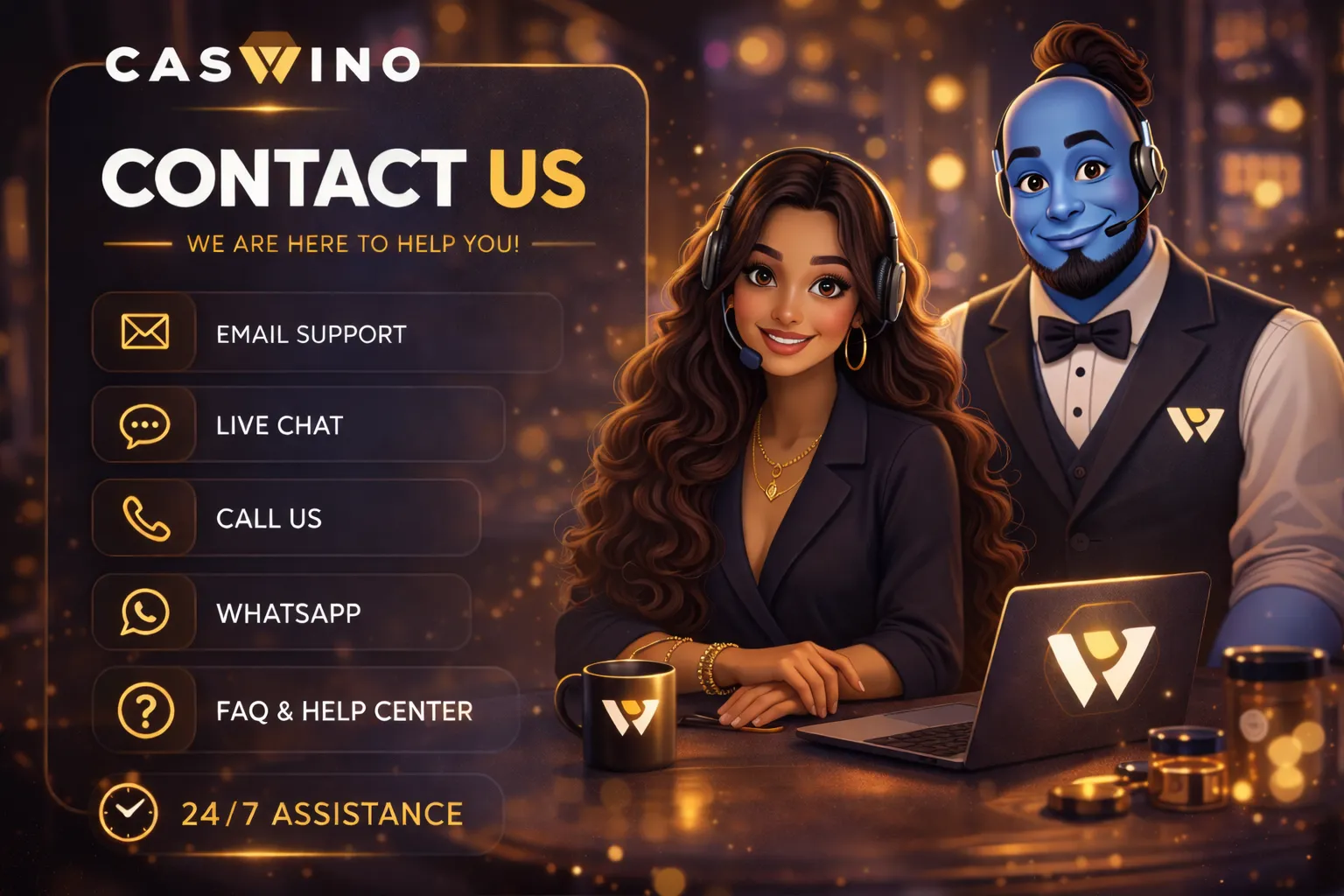 Caswino support team for Australian players